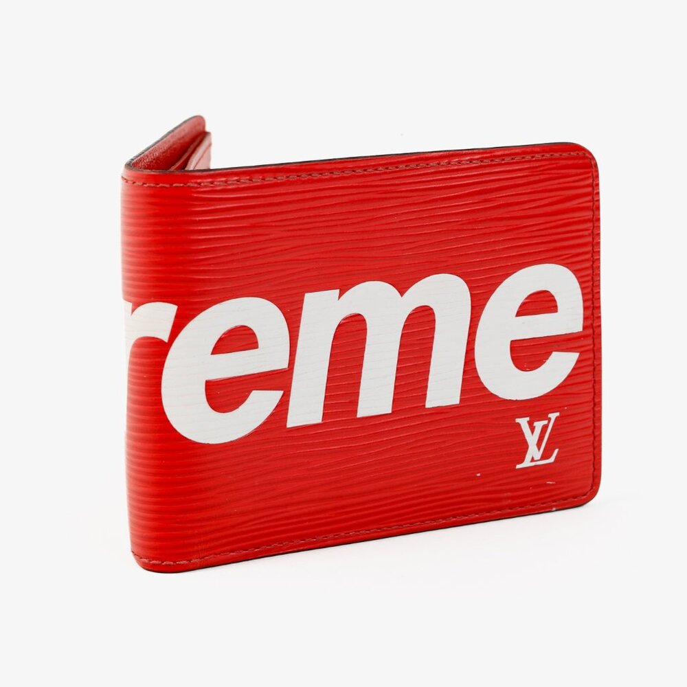 Louis Vuitton X Supreme Slender Red Epi Leather Billfold Wallet - Picture 3 of 9